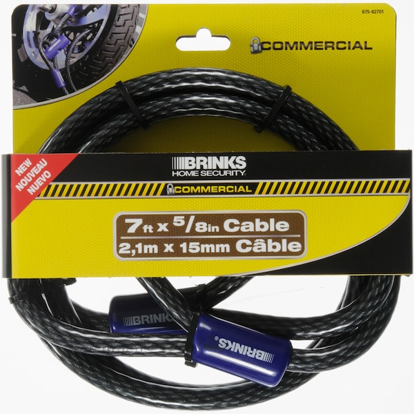 Braided Steel Cable 7' long with Looped Ends